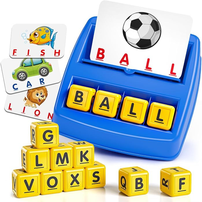 NARRIO Matching Letter Game, Educational Toys for 3 4 5 Year Old Boy, Spelling Word Games for Kid... | Amazon (US)