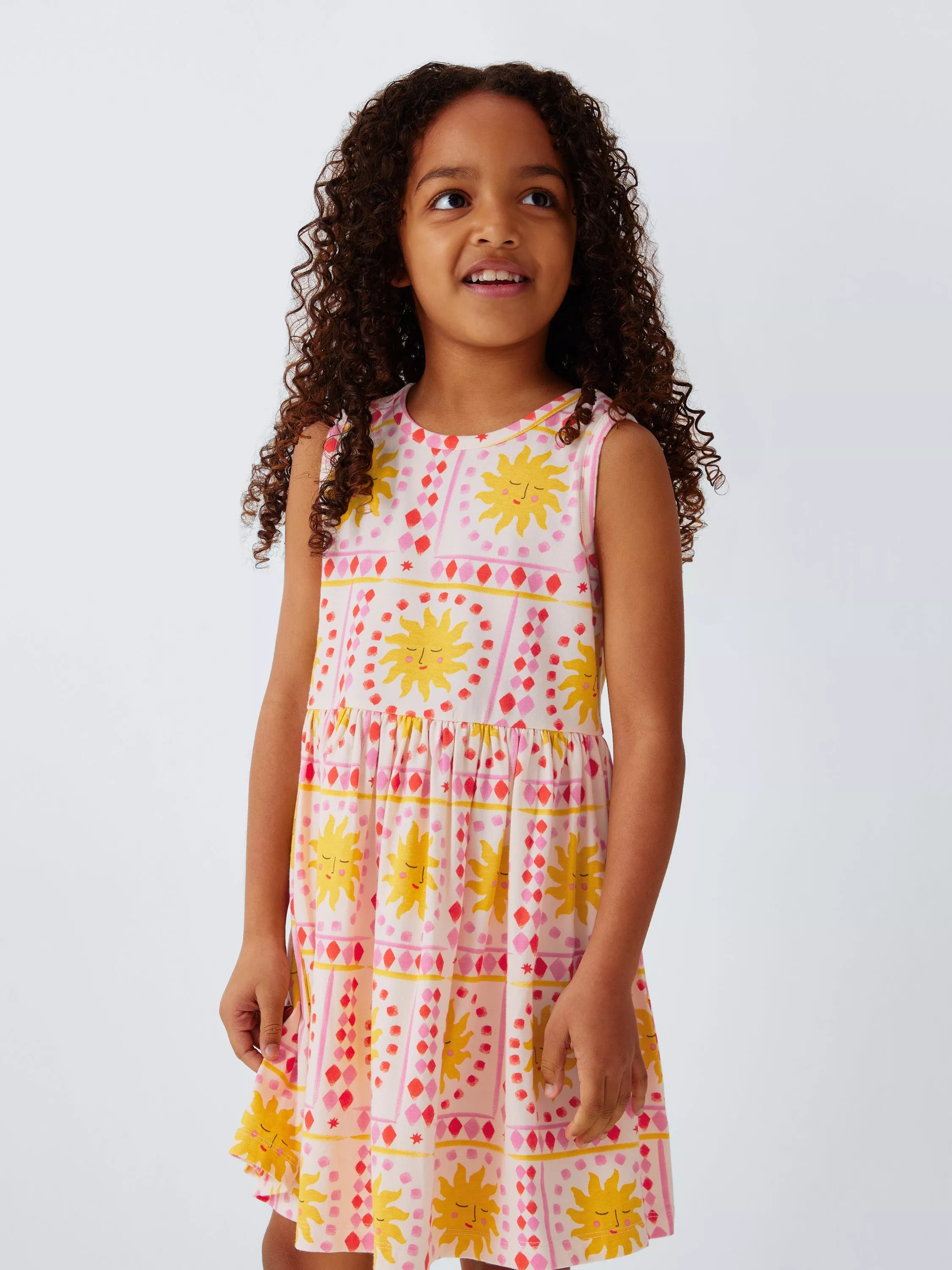 John Lewis Kids' Mozaic Sun Sleeveless Dress, Multi | John Lewis (UK)