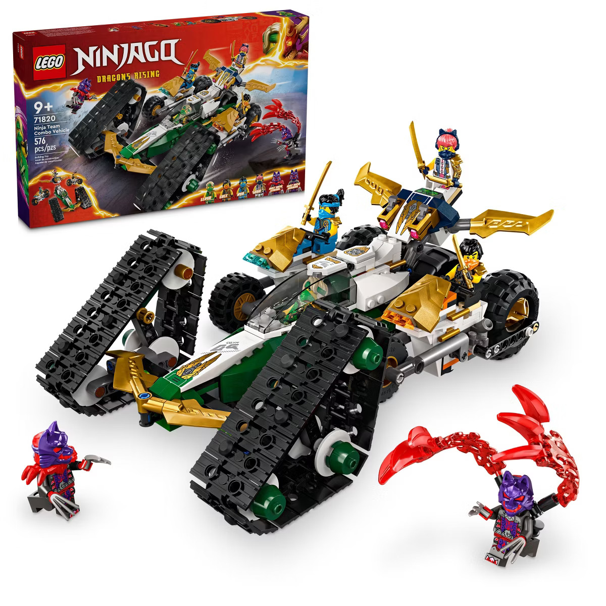 LEGO NINJAGO Ninja Team Combo Vehicle 4 in 1 Ninja Playset 71820 | Target