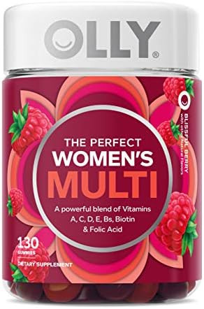 OLLY Women's Multivitamin Gummy, Overall Health and Immune Support, Vitamins A, D, C, E, Biotin, ... | Amazon (US)