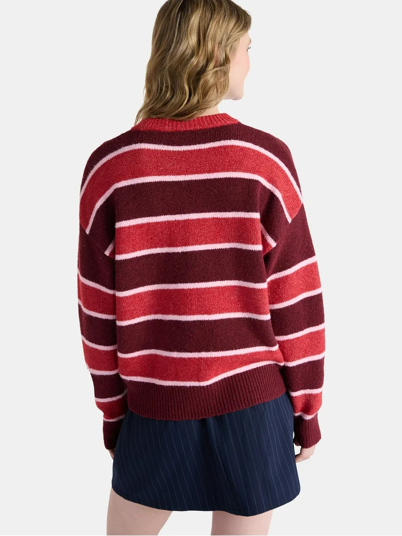 Netflix Stranger Things Striped Sweater from No Boundaries, Women’s and Women’s Plus | Walmart (US)