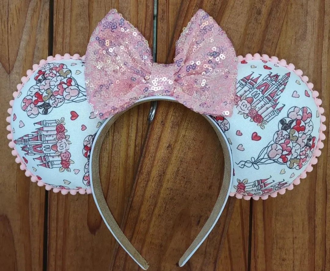 Valentine's day Mickey and Minnie mouse ears | Etsy (US)