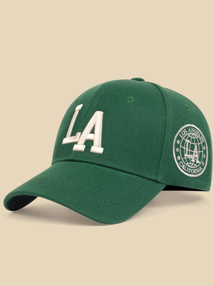 1pc Women's La Letter Embroidery Geometric Pattern Baseball Cap Outdoor Sun Protection Adjustable... | SHEIN