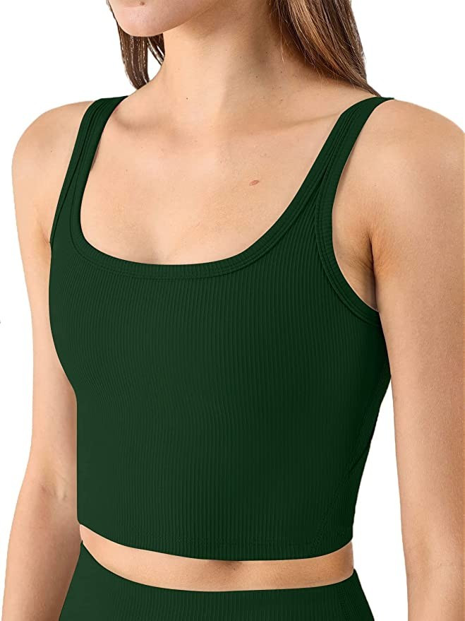 KIKIWING Women's Seamless Sports Bra Workout Crop Top Tank Tops for Women Long Lined Sports Bra R... | Amazon (US)