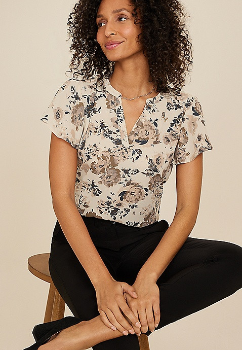 Atwood Flutter Sleeve Blouse | Maurices