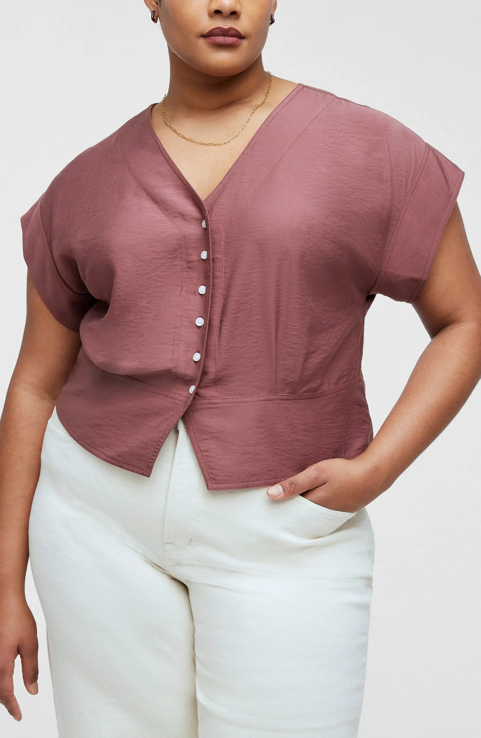 Pleated Short Sleeve Top | Nordstrom