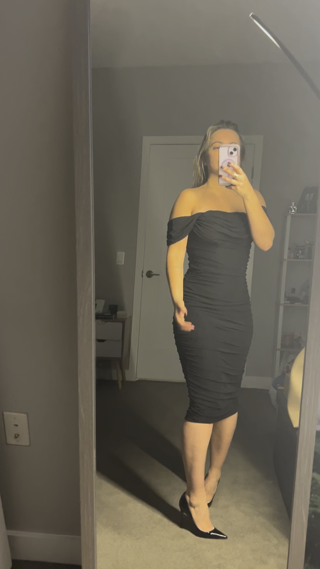 That must needed black dress find also the shoes brings a pop to the outfit. Guess what brand shoes it??? 

#LTKWedding #LTKShoeCrush #LTKFindsUnder50