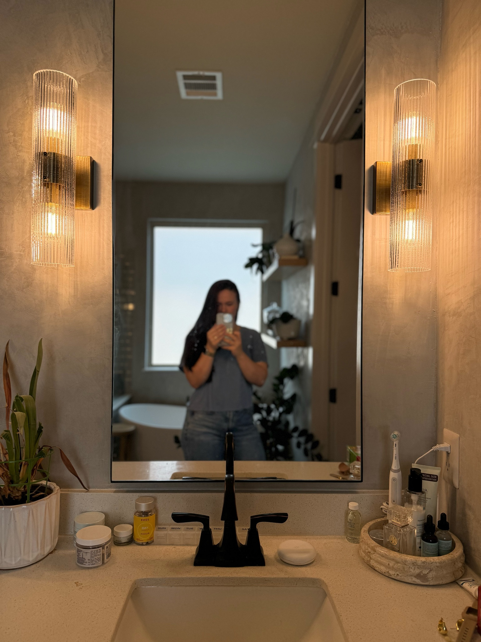 New bathroom lights are installed 😍

#LTKSeasonal #LTKStyleTip #LTKHome