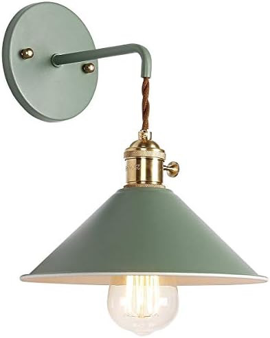 iYoee Wall Sconce Lamps Lighting Fixture with on Off Switch,Green Macaron Wall lamp E26 Edison Co... | Amazon (US)