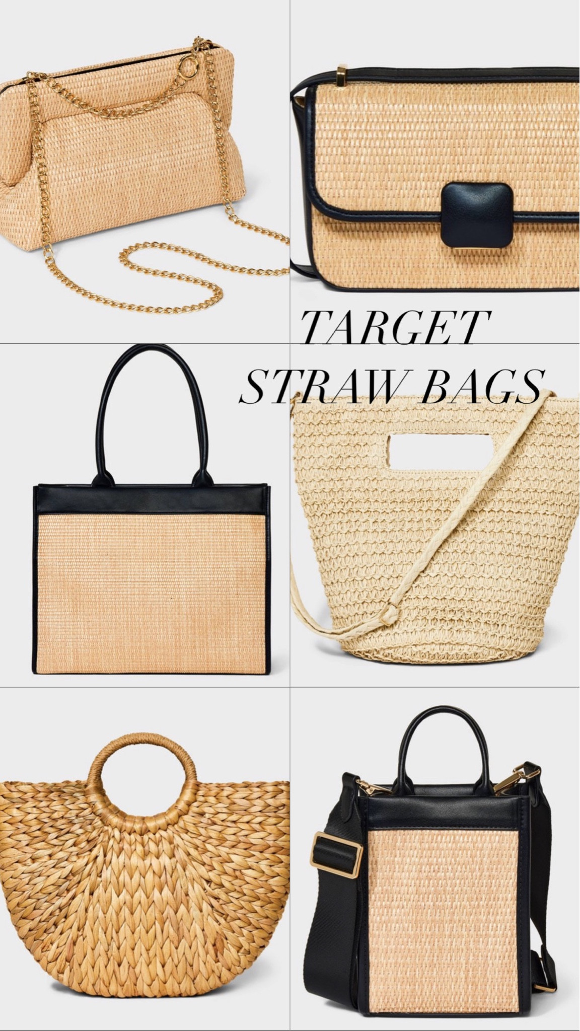 Must have Target Straw bags. So many cute bags perfect for your tropical summer vacation or just to have for the summer. #target #vacation #handbag #strawbags #summer #style