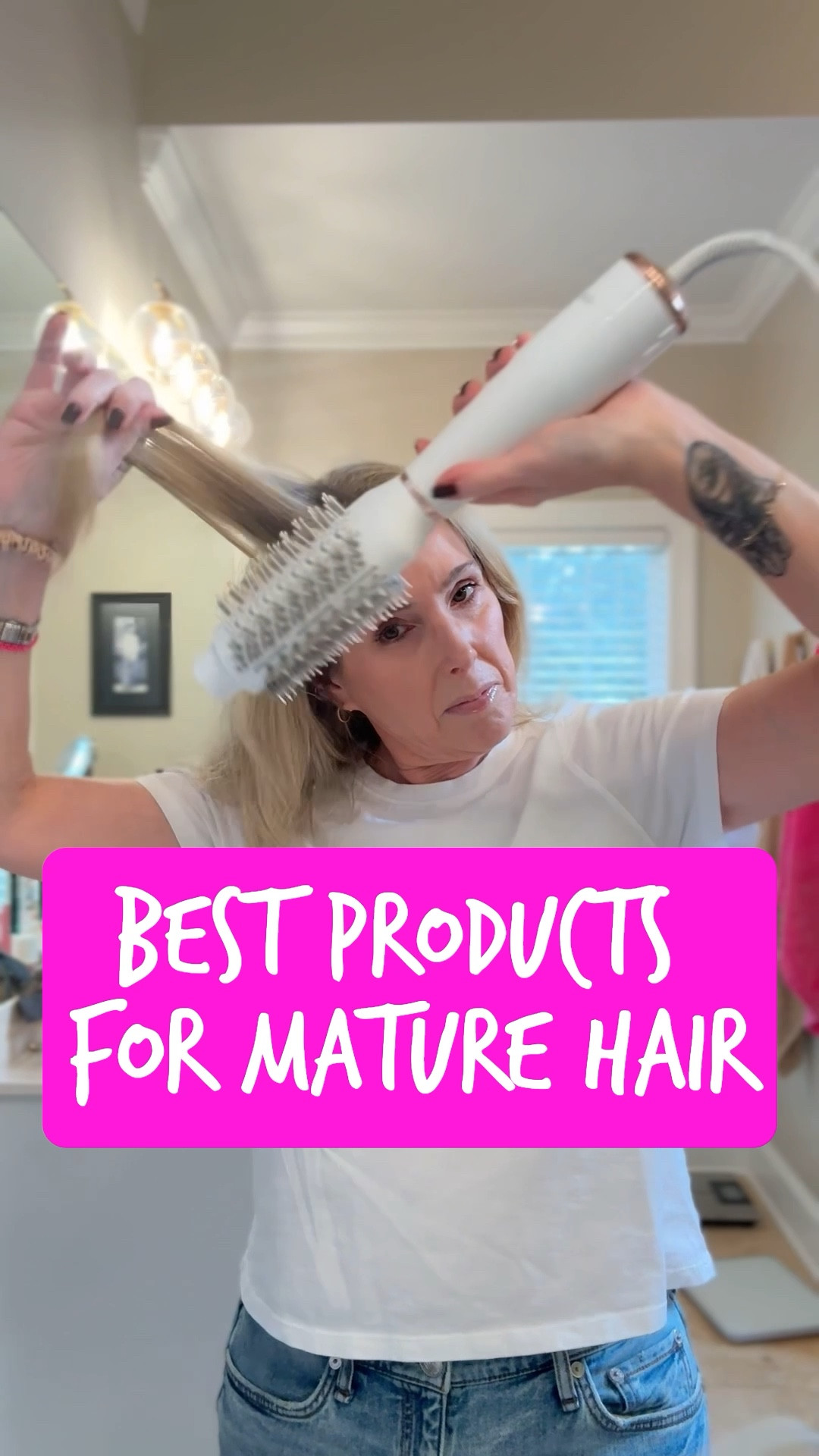 ✨The mature-hair must-haves that actually make a difference. If your hair is thinning, dry, or just not behaving like it used to—these are the products that help bring back volume, shine & strength. Linked on LTK! 🖤 #MatureHairCare #ThinningHairSolutions 

#LTKOver40 #LTKselfcare #LTKmorningroutine