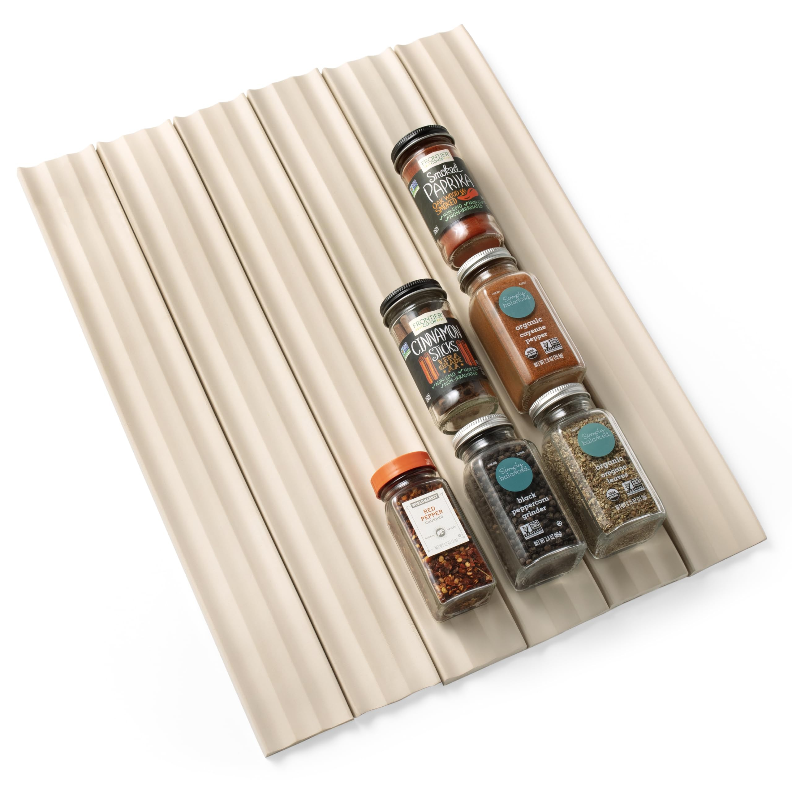 YouCopia SpiceLiner Adjustable Spice Drawer Liner, 10ft Roll, Sandstone, Seasoning and Spices Bot... | Amazon (US)