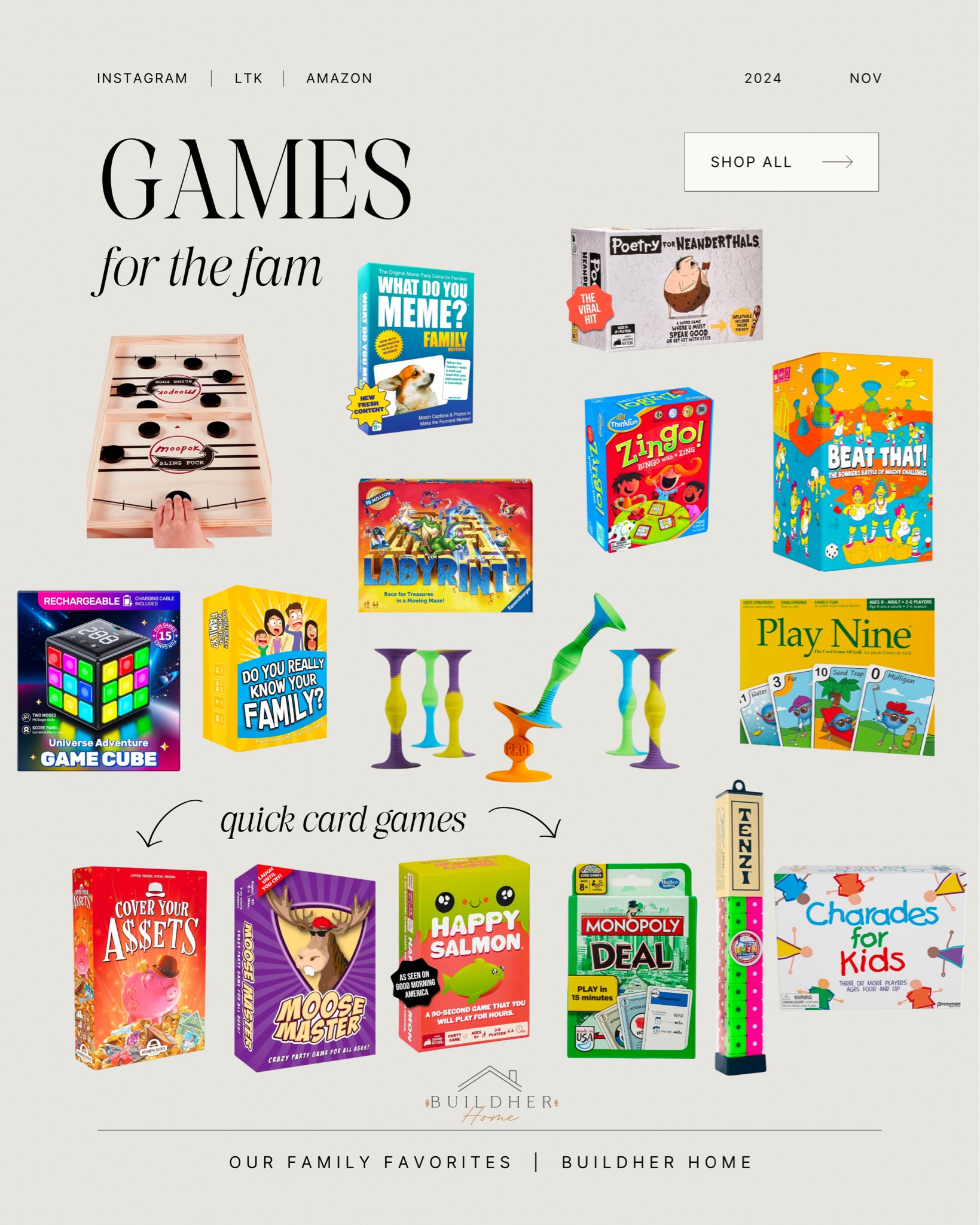 Our family’s favorite games! Bring lots of laughter this year with any of these great finds! 

#LTKFamily #LTKCyberWeek #LTKGiftGuide