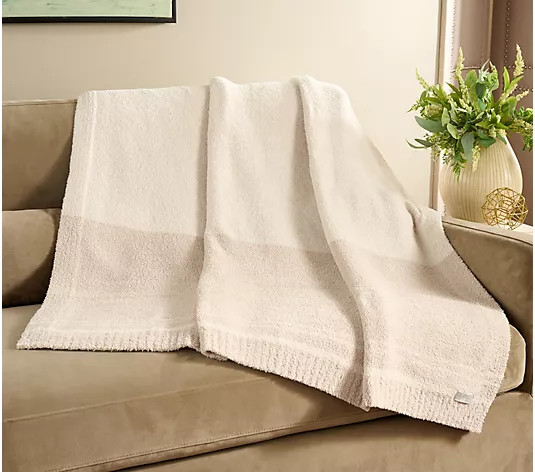 Barefoot Dreams CozyChic 45x60 Tri-Color Blanket - QVC.com | QVC