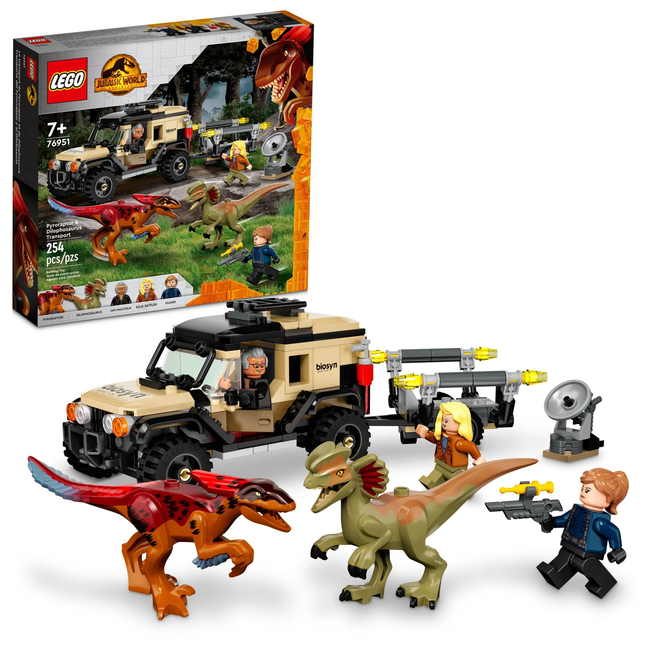 LEGO Jurassic World Dominion Pyroraptor & Dilophosaurus Transport 76951 (279 Pieces) | Walmart (US)