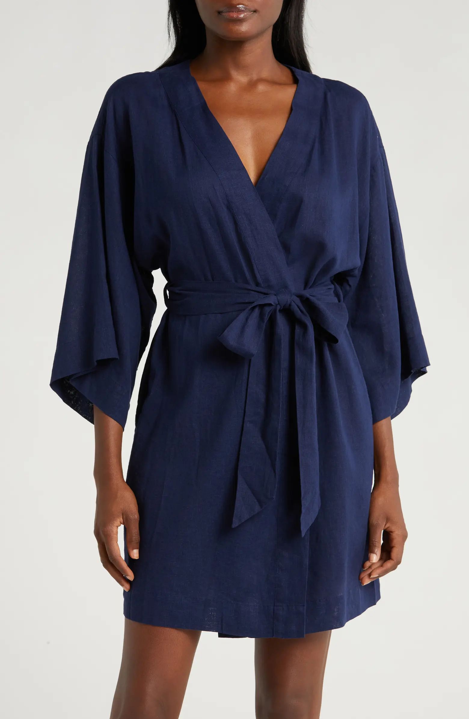 Vacation Linen Blend Robe | Nordstrom