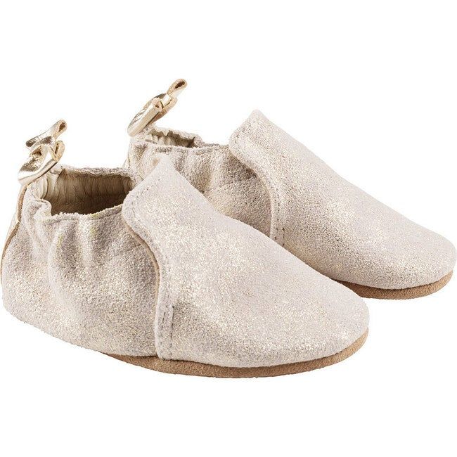 Robeez | Pretty Pearl Soft Soles Shoes (Gold, Size 12-18M) | Maisonette | Maisonette