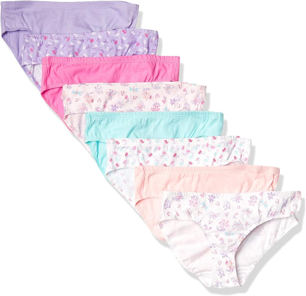 Hanes Ultimate Girls' Underwear, Pure Comfort Organic 100% Cotton Panties, Briefs & Hipsters, 8-P... | Amazon (US)
