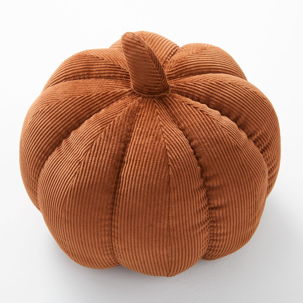 Corduroy Pumpkin Pillow, Terracotta, 9&amp;quot;x10&amp;quot; | West Elm (US)