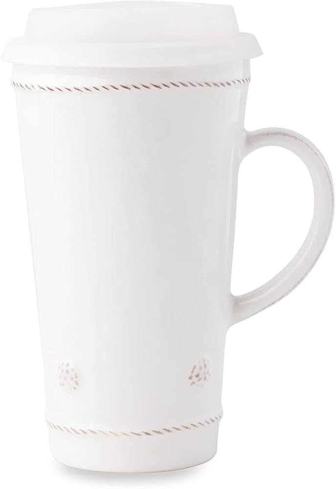 Juliska - Berry & Thread Whitewash Travel Mug - White Ceramic, Travel Mug with Silicone Lid | Amazon (US)