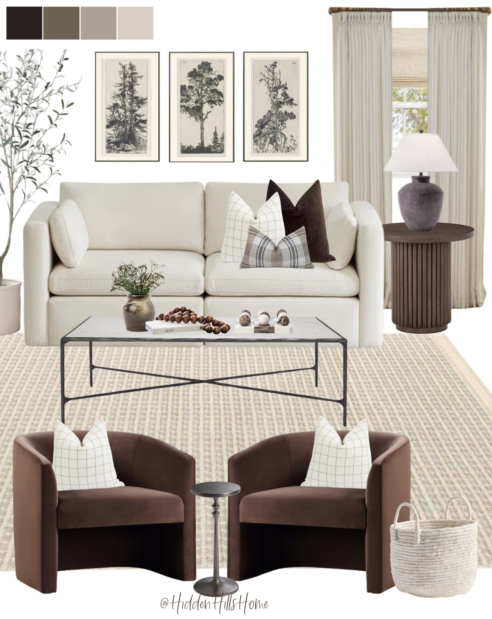 Cozy living room decor ideas! Living room mood board, home decor inspiration, living room rug, living room design, coffee table, accent chairs #livingroom

#LTKStyleTip #LTKSaleAlert #LTKHome