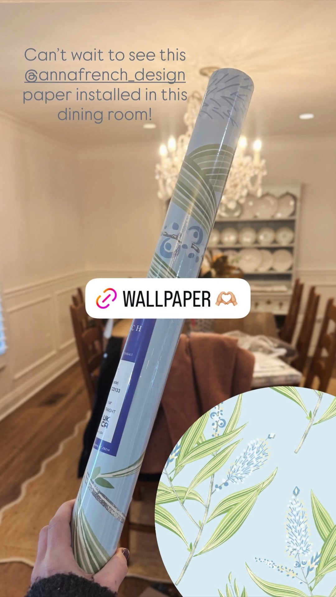 Can’t wait to see this @annafrench_design paper installed in this dining room!