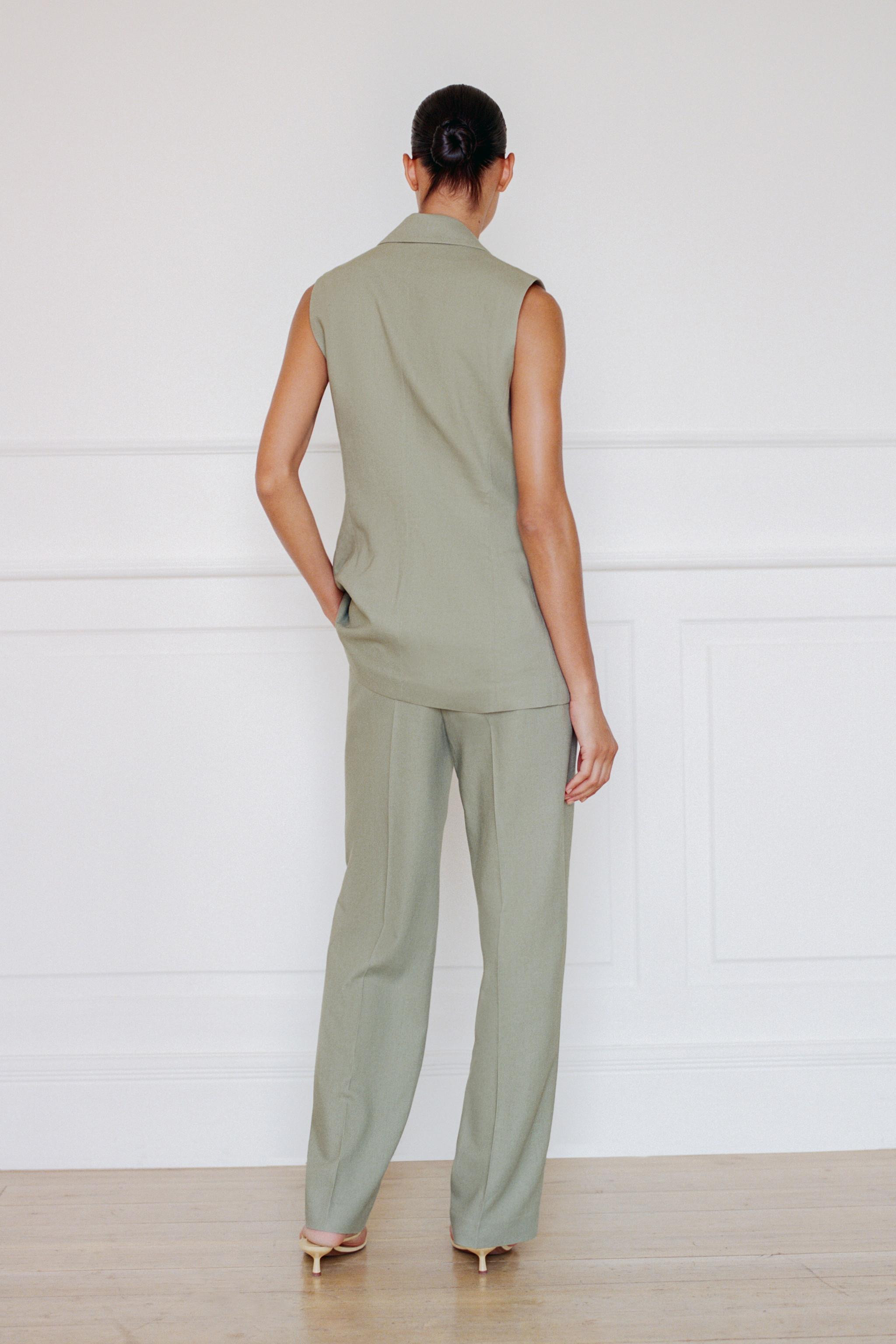 STRAIGHT LEG LINEN PANTS | Zara US