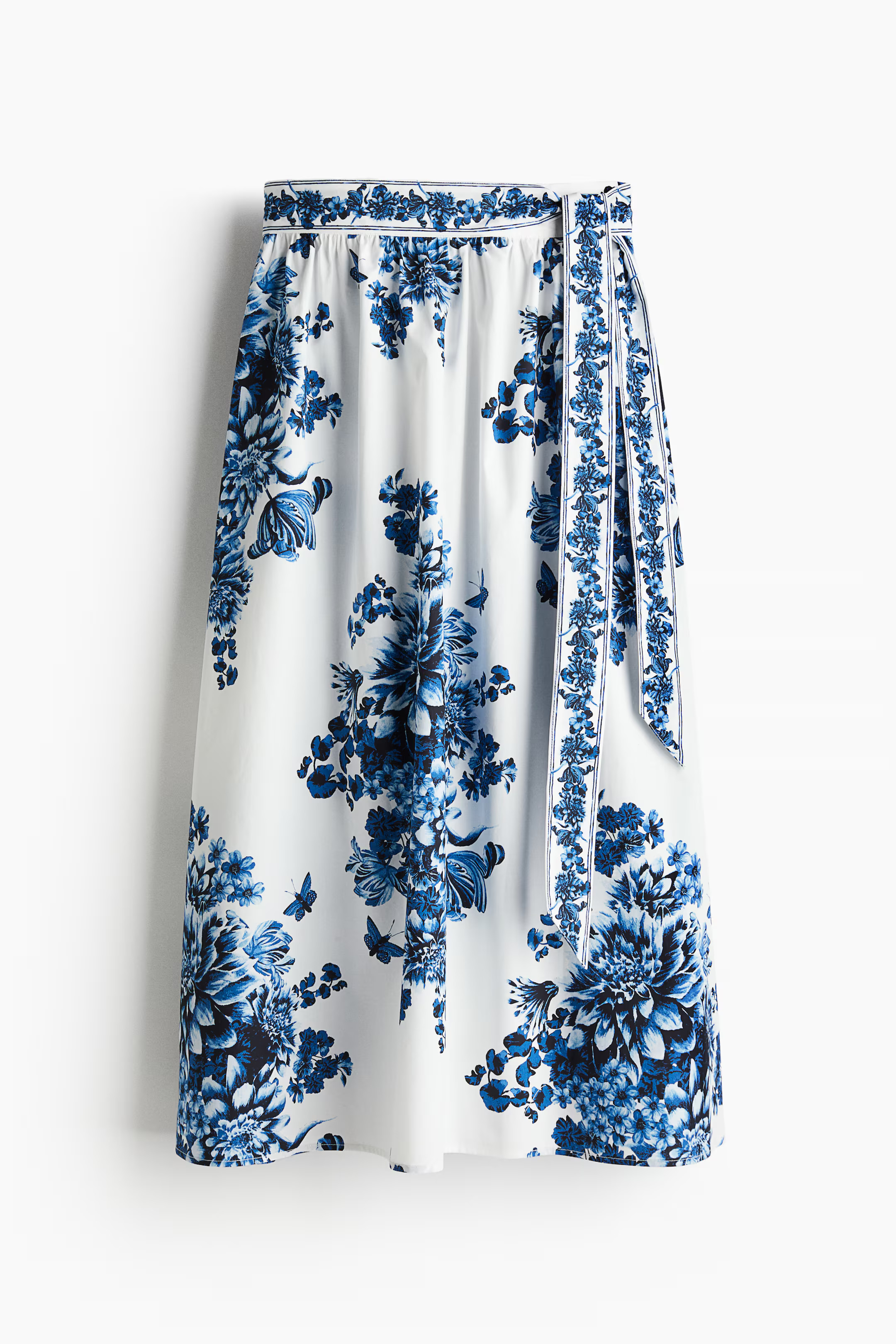 Tie-detail poplin skirt | H&M (UK, MY, IN, SG, PH, TW, HK)