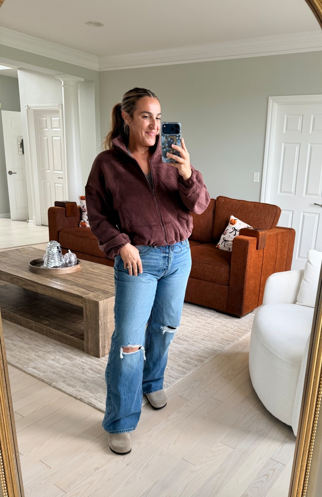 Easy fall outfit!
Medium in the fleece
Size 8 in the jeans
Size medium in the tees
Clogs are birks but I’m also linking my fav look for less 

#LTKOver40 #LTKSaleAlert #LTKSeasonal