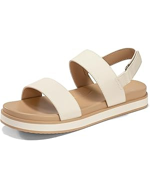 Coutgo Womens Flat Sandals Comfortable Arch Support Adjustable Double Strap Lightweight Summer Pl... | Amazon (US)