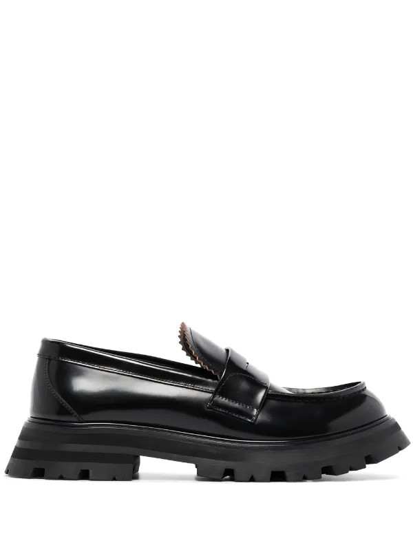 Alexander McQueen Wander Leather Loafers - Farfetch | Farfetch Global