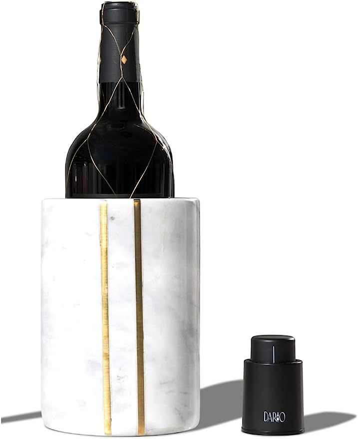 Dario Iceless Wine & Champagne Bottle Chiller - all Natural Marble, Includes Stainless Steel Wine... | Amazon (US)