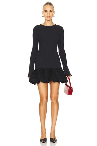 Clea Cosette Knit Mini Dress in Black from Revolve.com | Revolve Clothing (Global)