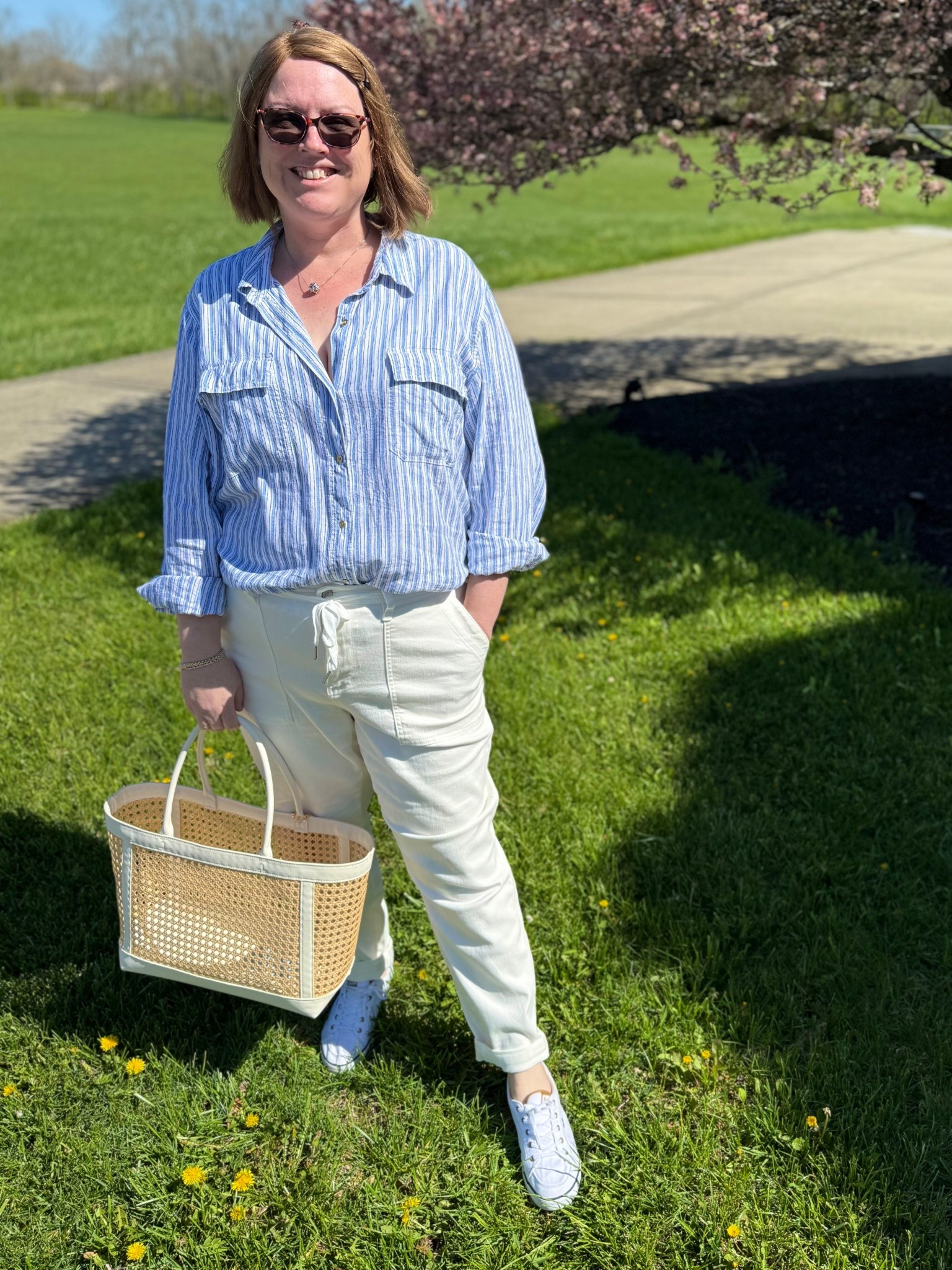 I just got these denim joggers from Judy Blue and they are so comfortable and the perfect stretchy material. They aren’t too thick either so they are perfect for a spring or summer outfit! I’ll probably get them in a darker wash to wear as a travel outfit. #judyblue #springoutfit #vacationoutfit

#LTKOver40 #LTKSaleAlert #LTKPlusSize