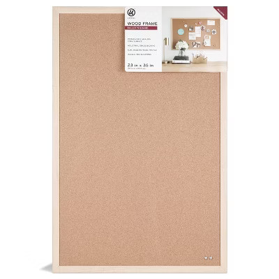 U Brands 23"x35" Wood Frame Bulletin Board | Target