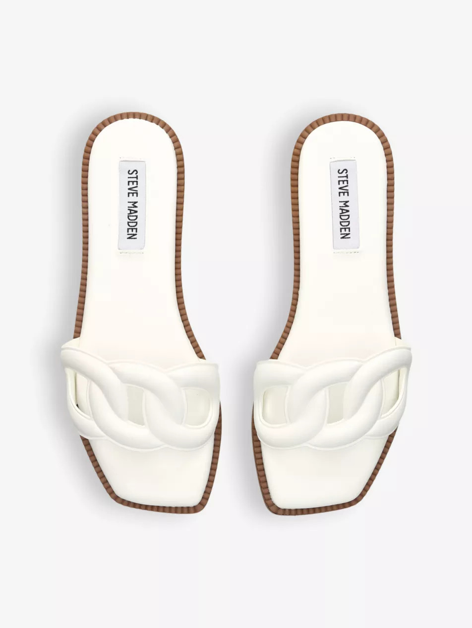 Stash chain-strap flat faux-leather sandals | Selfridges