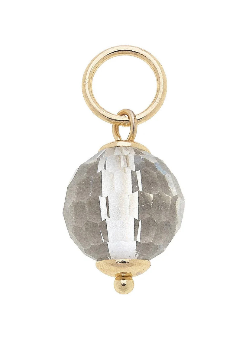 Glass Faceted Bead Charm in Clear | CANVAS
