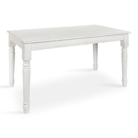 Kate and Laurel Cates Large Barnboard Wood Desk/Dining Table, Coastal White | Walmart (US)