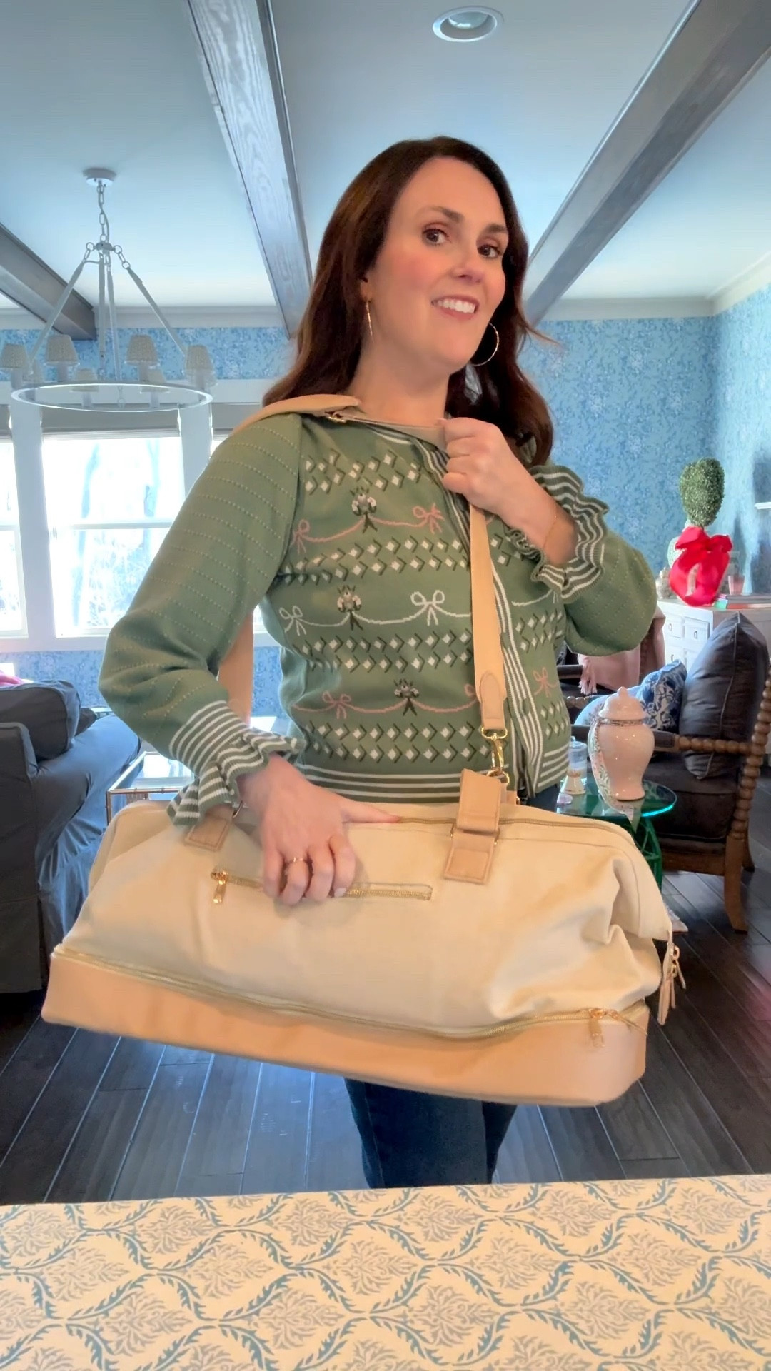 The cutest carry all for the mahjong lover! This Southern Sparrow weekender is perfect for all your tiles, mat, racks, and accessories! And gold zippers? Yes, please! 

#LTKOver40 #LTKdayinmylife #LTKstorytime