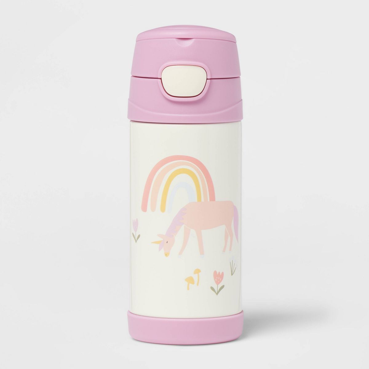 Kids' 12oz Stainless Steel Portable Drinkware Water Bottle Unicorn Shapes Lavender - Pillowfort... | Target