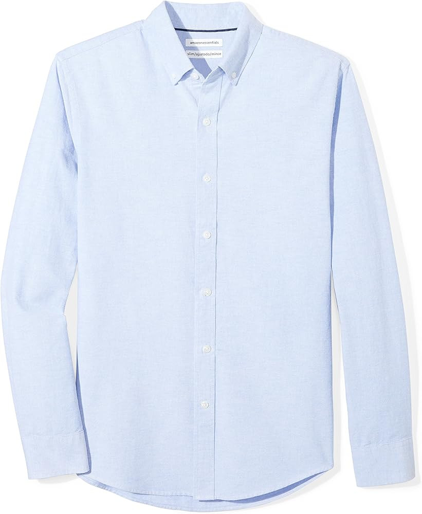 Amazon Essentials Men's Slim-Fit Long-Sleeve Oxford Shirt | Amazon (UK)