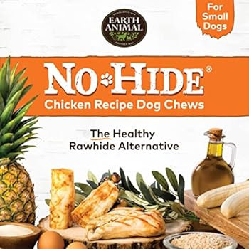 EARTH ANIMAL No Hide Small Chicken Flavored Natural Rawhide Free Dog Chews Long Lasting Dog Chew ... | Amazon (US)