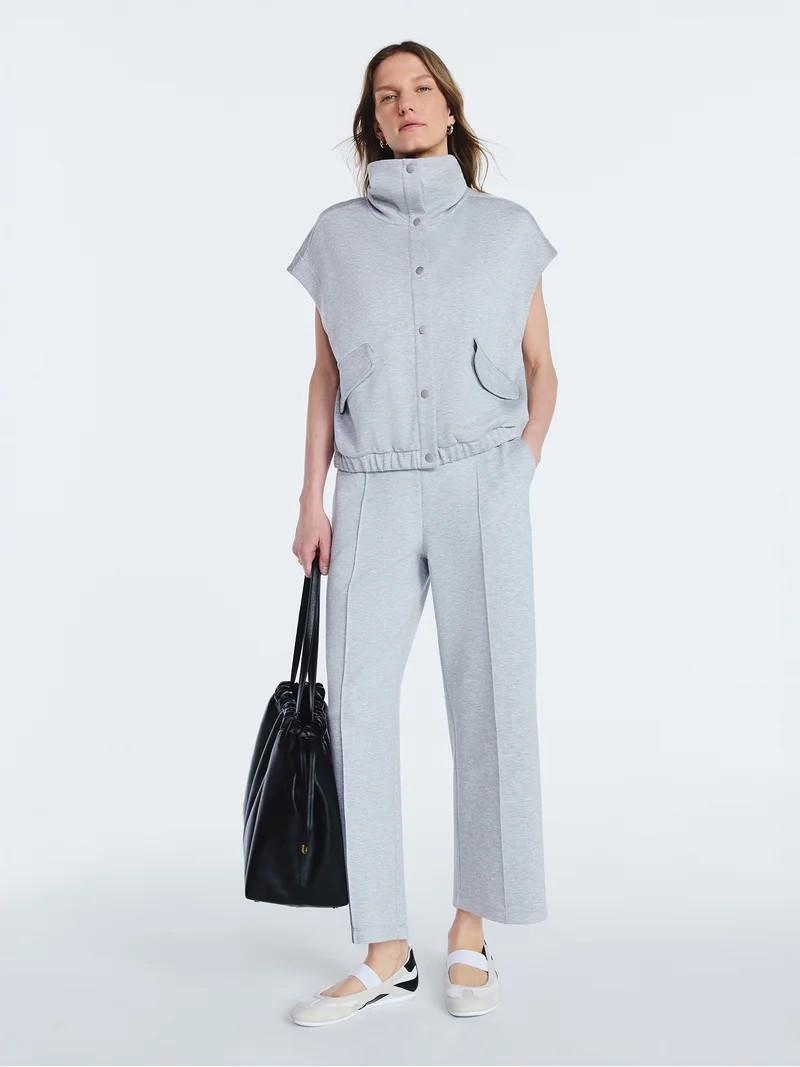 Scoop Women's and Women's Plus New Scubaknit Snap Vest, Sizes XS-4X | Walmart (US)