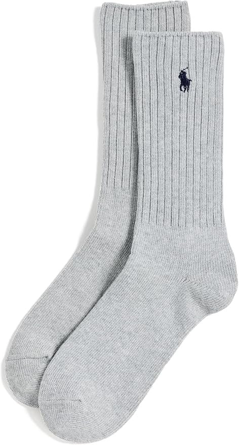 POLO RALPH LAUREN Men's Cotton Rib Crew Socks | Amazon (US)