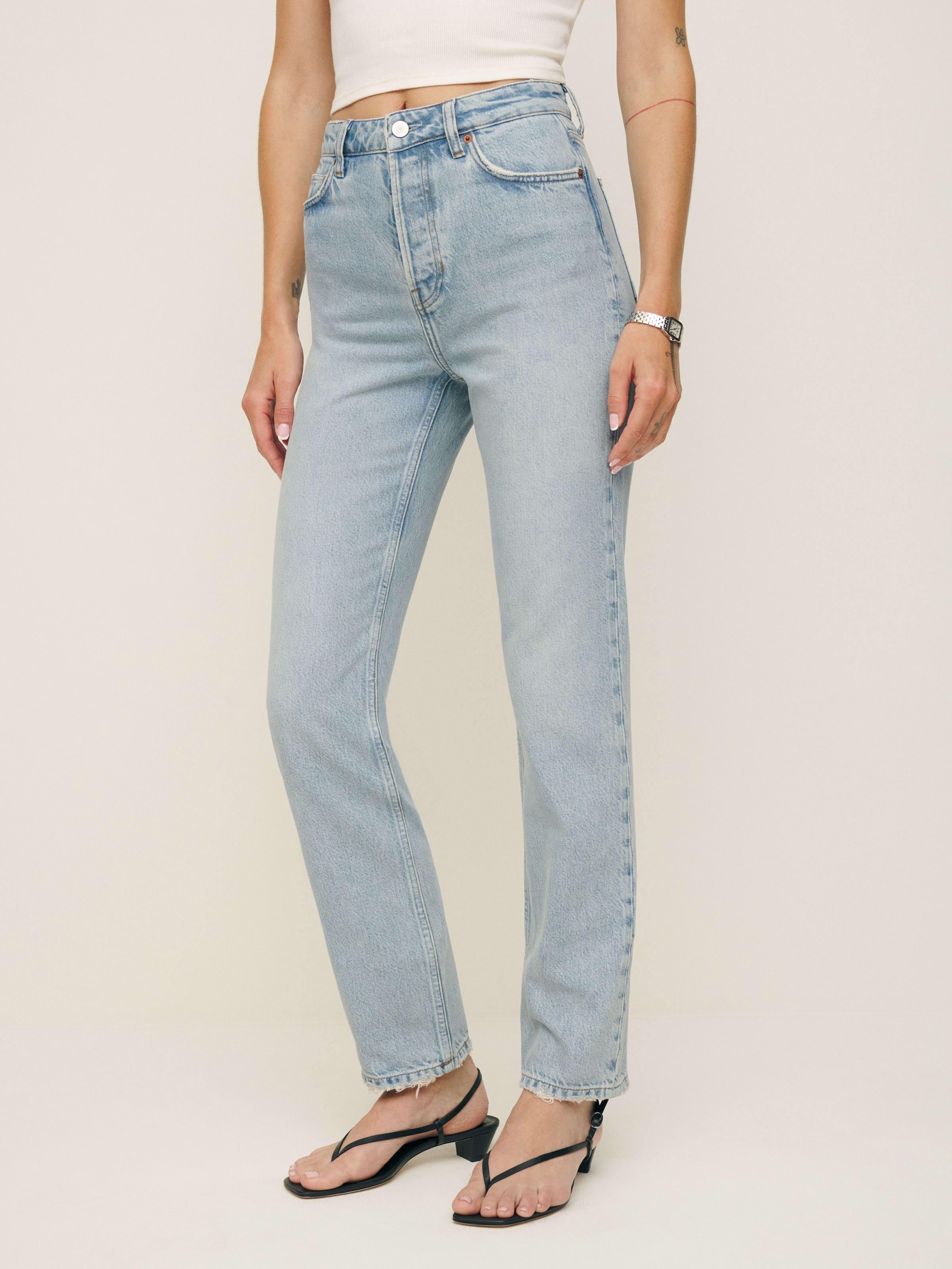 Cynthia High Rise Straight Jeans | Reformation (Global)