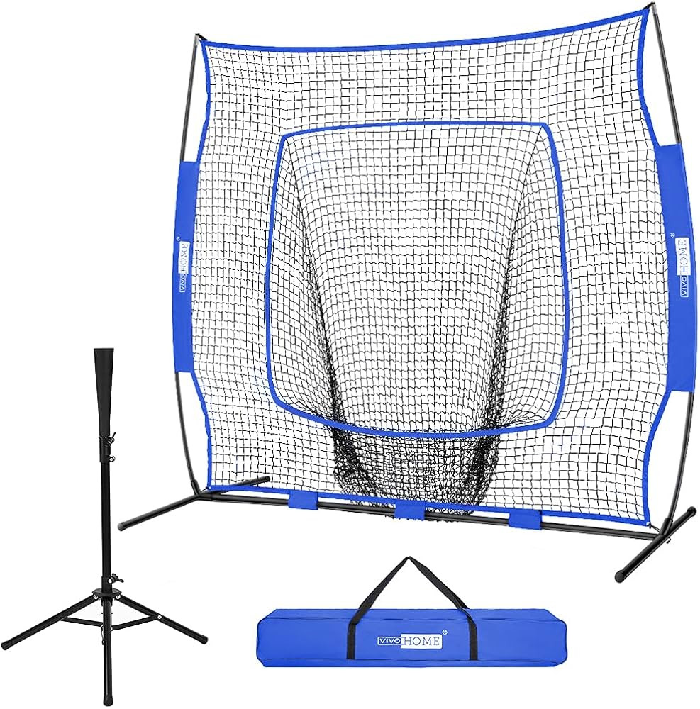 VIVOHOME 7 x 7 Feet Baseball Backstop Net, Softball Practice Net for Batting and Pitching, Baseba... | Amazon (US)