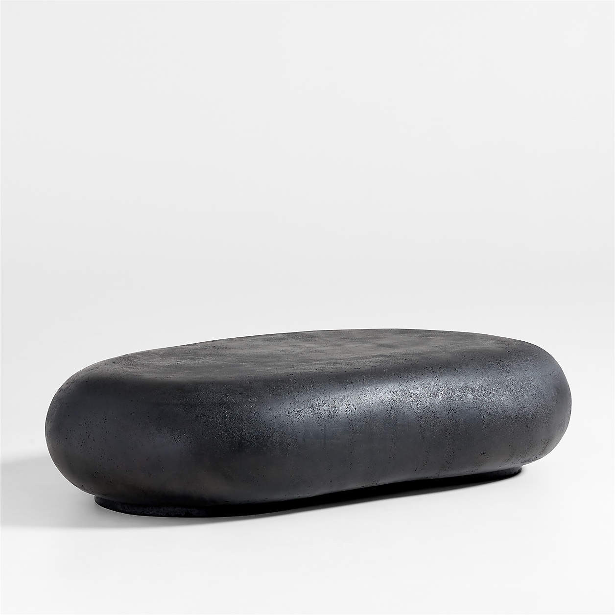 Pebble Charcoal Concrete 59" Oval Indoor/Outdoor Coffee Table by Leanne Ford + Reviews | Crate & ... | Crate & Barrel