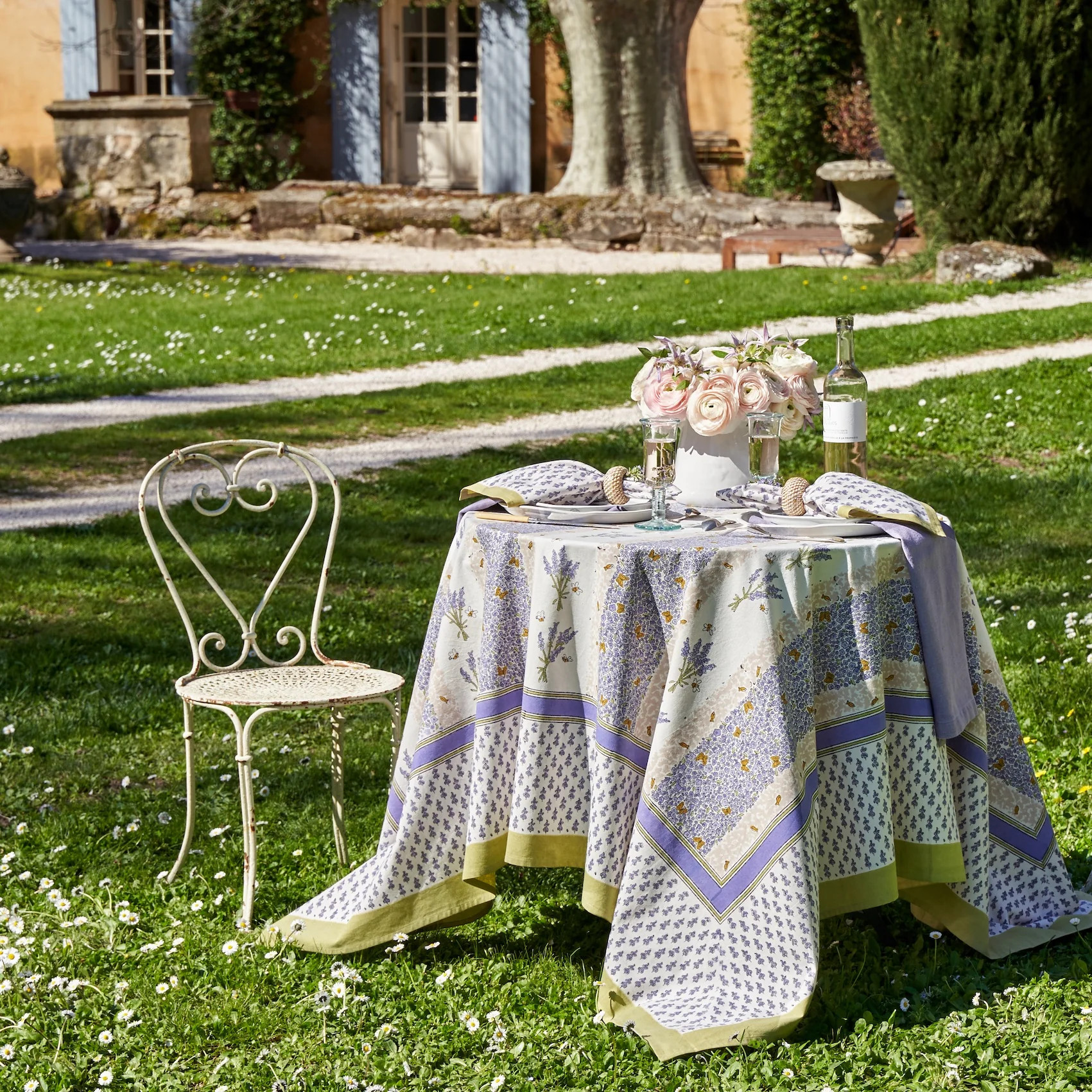 French Tablecloth Lavender Bouquet Purple | Couleur Nature