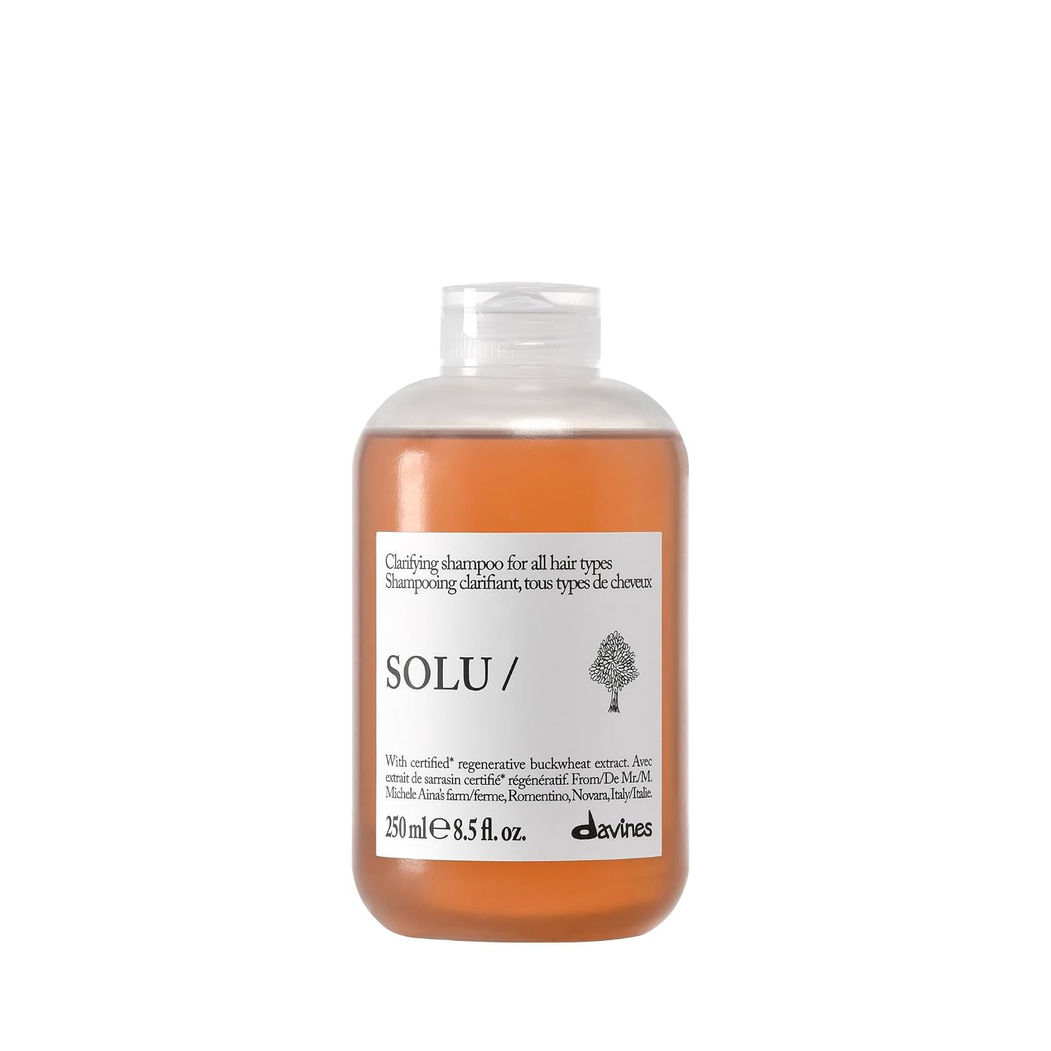 Davines SOLU/Shampoo, Clarifying Cleanser for All Hair Types - Removes Product Build-Up, Residue & Pollutants - Deep Cleaning Formula with Buckwheat Extract Refreshes Scalp & Hair | Amazon (US)