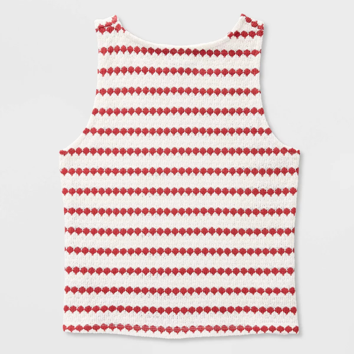 Women's Textured Tank Top - A New Day™ Cream/Red XS | Target